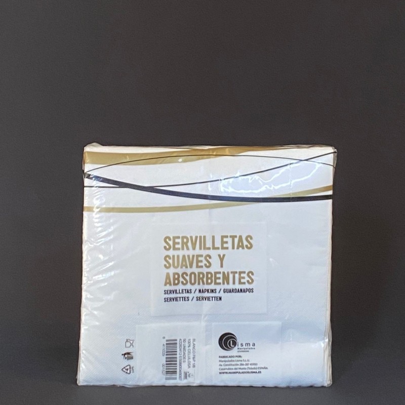 SERVILLETA 40X40 PP 1/8 BLANCA 50UD
