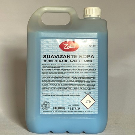 SUAVIZANTE ROPA LAVADORA ZORKA CONCENTRADO 5KG PERFUMADO AZUL