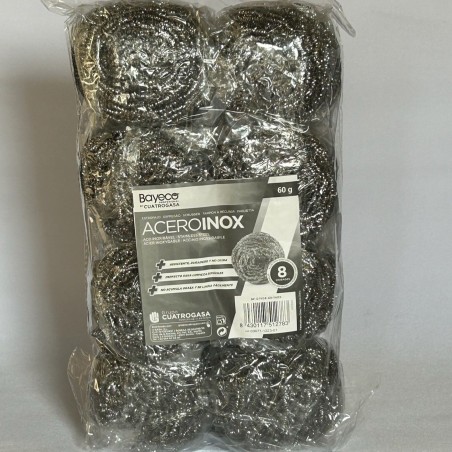 ESTROPAJO ACERO INOX 60G 8UD