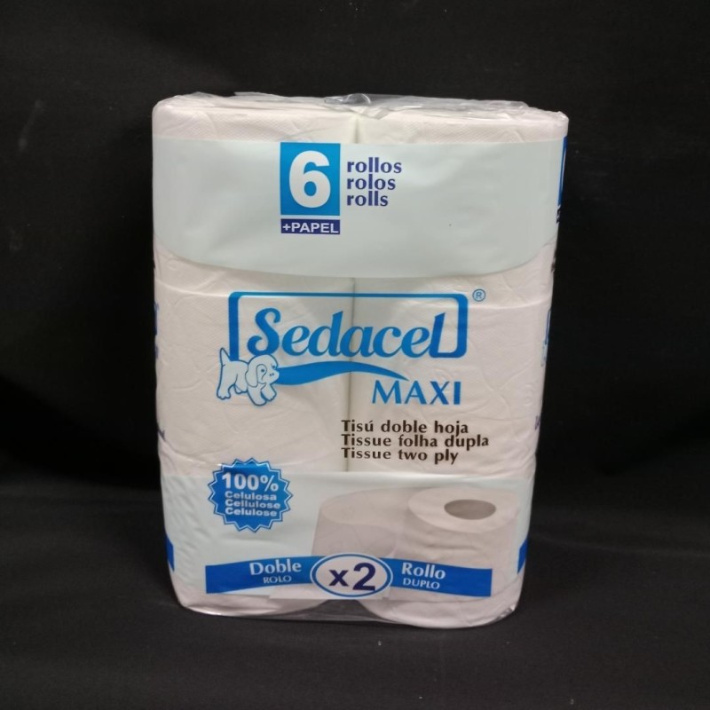HIGIENICO DOMESTICO SEDACEL LAMINADO DOBLE ROLLO 6 UD