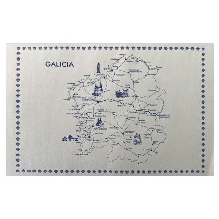 MANTEL 30X40 MAPA GALICIA 54GR 1000UD