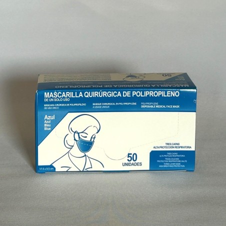 MASCARILLAS 3 CAPAS POLIPROPILENO 1X50UD